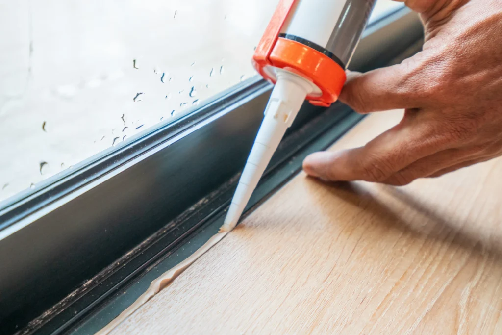 sealing windows with sealant