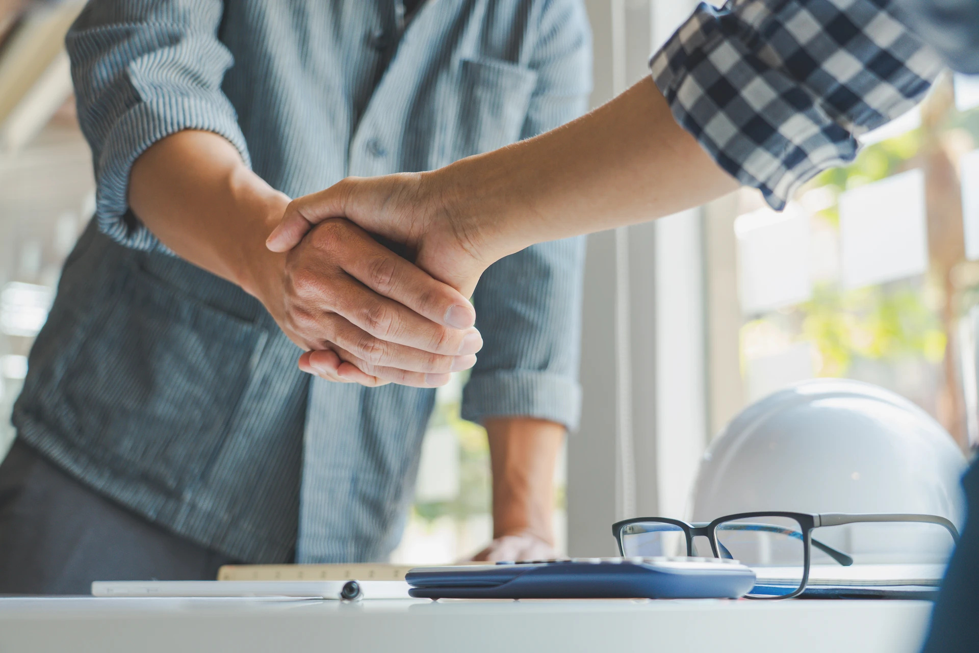 handshaking over a job well done