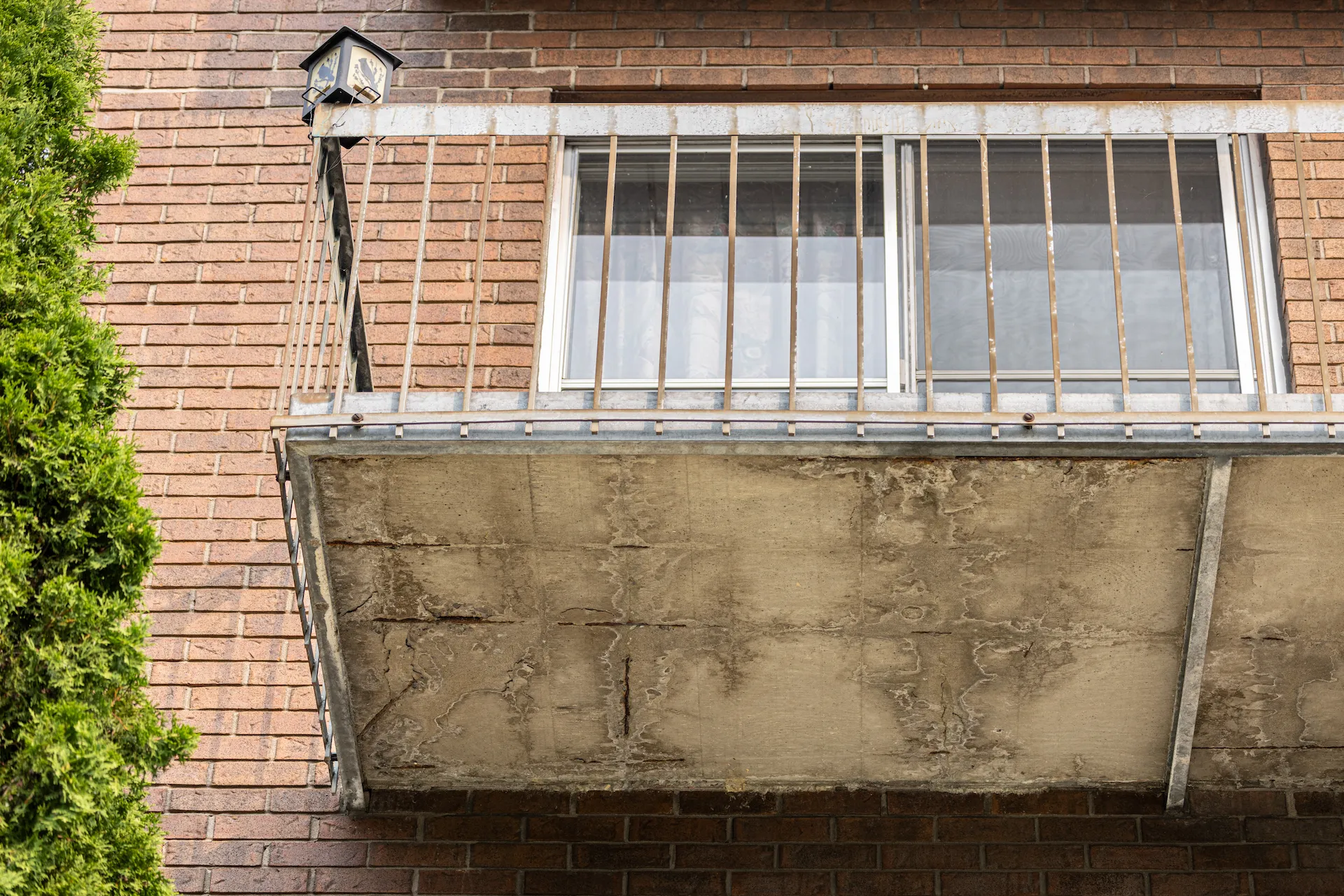 weather worn balcony