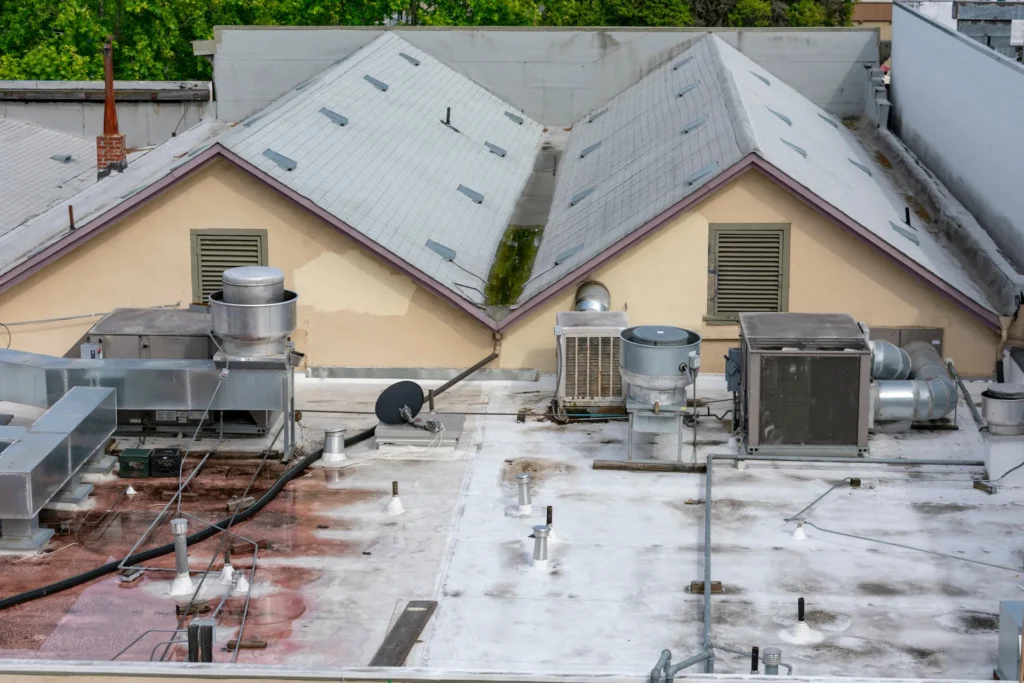 rooftop of a business