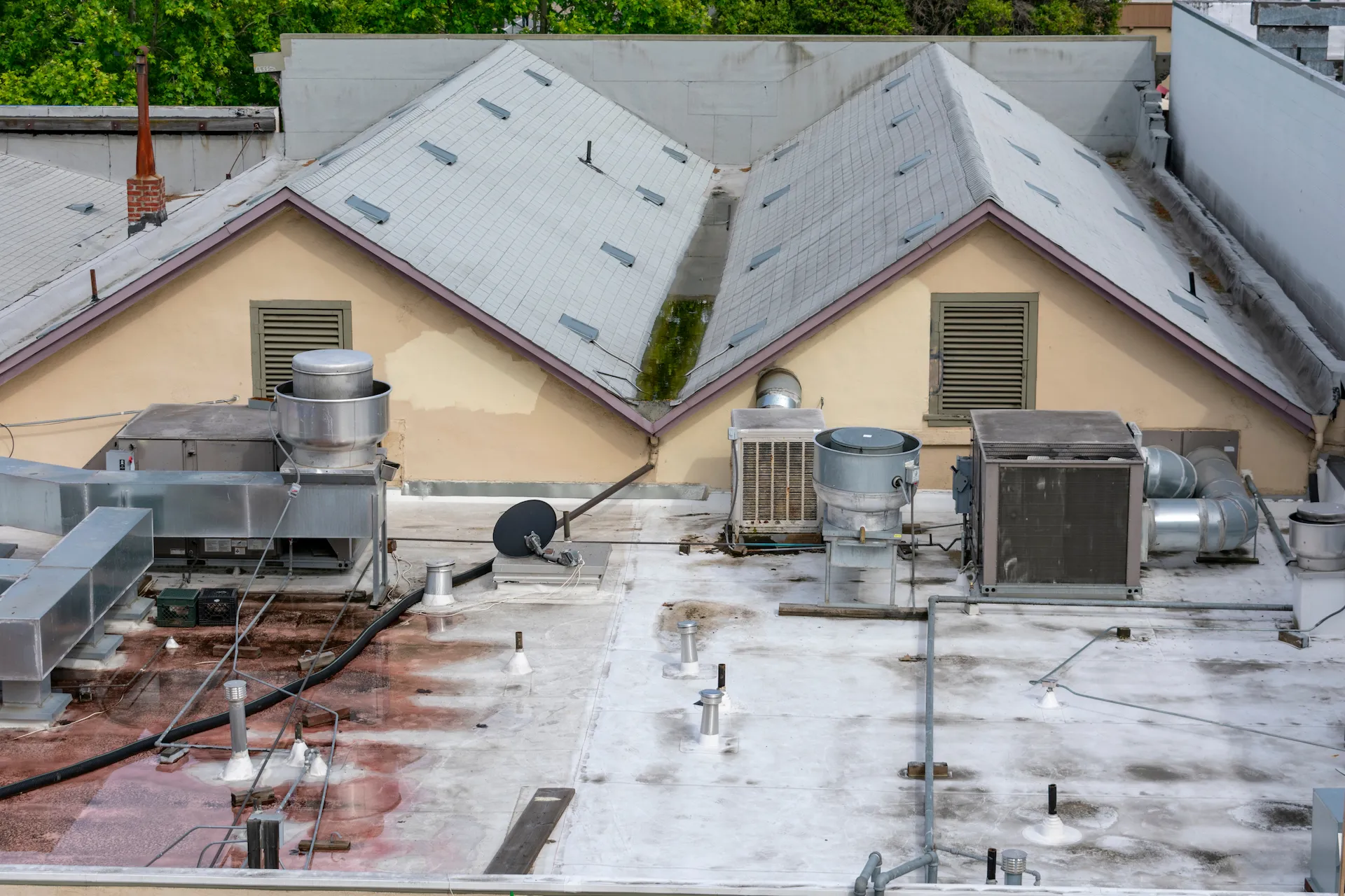 rooftop of a business