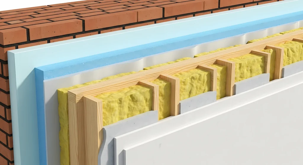 teardown of a insulation air barrier